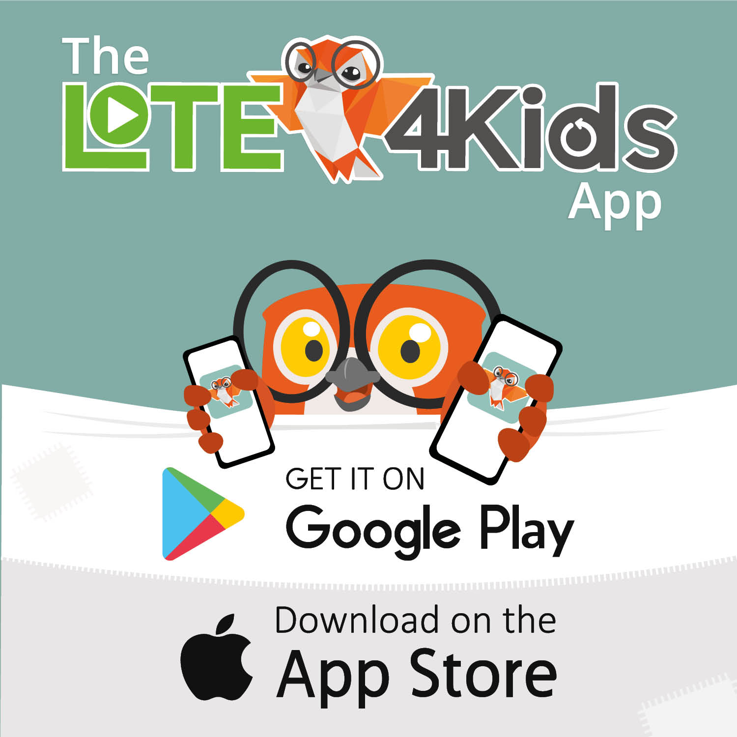 LOTE4Kids app on Google Play and the App Store