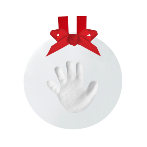 air dry clay handprint ornament