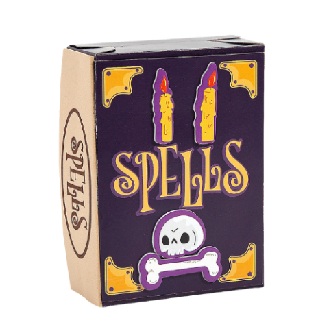 Spell Book craft with skeleton and bones on cover